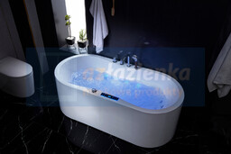 Wanna z hydromasażem LS-4480 170cmx80cmx58cm chromoterapia podgrzewacz