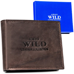 Portfel męski skórzany Always Wild pojemny na karty