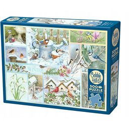 Cobble Hill Puzzle 500 el. Zimowe ptaki. Cobble
