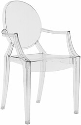 Krzesło louis (transparentne) - poliwęglan king home