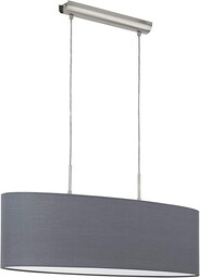 EGLO Lampa wisząca PASTERI, 2-ogniskowa tekstylna lampa sufitowa,
