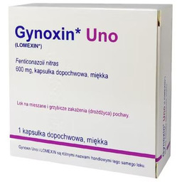 Gynoxin Uno kapsułka dopochwowa 600mg, 1 kapsułka (DELFARMA)