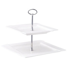 AMBITION Patera Kubiko 61174 2 poziomy Biało-srebrny Czujnik