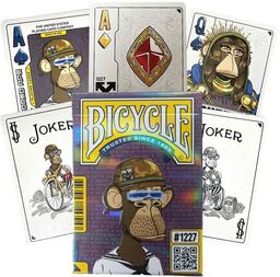 Karty do gry Bicycle Bored Ape, kolekcjonerskie, holograficzne,