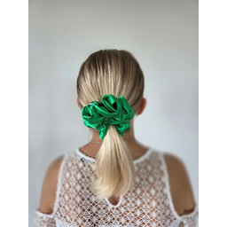 Pakamera Gumka jedwabna, scrunchie, frotka green grass MAXI