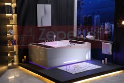 Wanna z hydromasażem EB-D628 R prostokątna 184cmx119cmx62cm 2+2