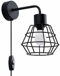 Lumes Industrialny druciany kinkiet z włącznikiem - 3X