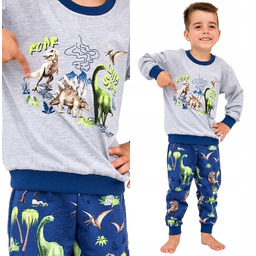 Piżama Chłopięca Cornette 593 Dinosaur 98/104 Szary