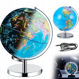 3W1 Globus Polityczny 9.5'' Z Led I Wzór