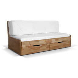 Łóżko rozsuwane z szufladami Duo A bukowe