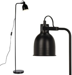 Lampa podłogowa metalowa czarna 129 cm