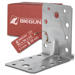 Kątownik Montażowy Łącznik Ciesielski Kątowy Ocynk 90x90x65 2