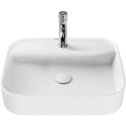 Besco Assos Cera-Line White umywalka nablatowa biała 50