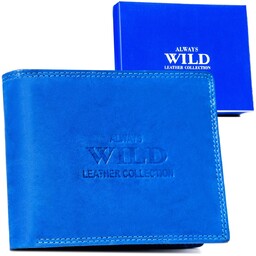 Skórzany portfel męski Always Wild bez zapięcia pojemny