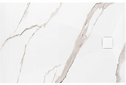 Brodzik prostokątny biały struktura kamienia smc 120x90 Magnum