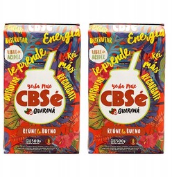 Yerba Mate 1KG CBSe ENERGIA GUARANA 2x 500g