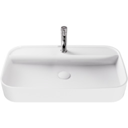Besco Assos Cera-Line White umywalka nablatowa biała 70