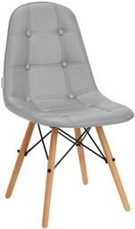 4Rico Krzesło skandynawskie QS-185 eco skóra szare
