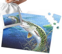 Puzzle Tradycyjne - Ryby Wędkowanie Dla Fana Wędkowania