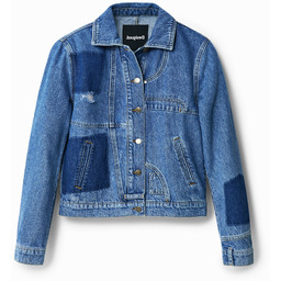 Patchworkowa kurtka dżinsowa