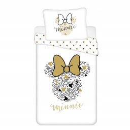 Disney Minnie Złota Gold 8339 Pościel 140x200cm bawełna