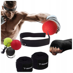 Mma 3x Piłka Refleksowa Reflex Ball refleksówka Owijki