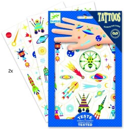 Tatuaże Kosmos świecące w ciemności DJ09590-Djeco, tatuaże