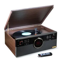 Technaxx TX-137 Półautomatyczny Napęd paskowy Bluetooth Brązowy Gramofon