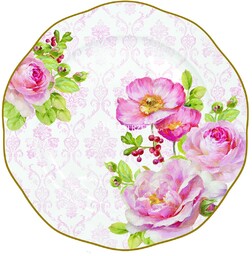 PORCELANOWY TALERZ DESEROWY - Floral Damask - 19