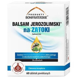 Produkty Bonifraterskie Balsam Jerozolimski Na zatoki, 60 tabletek