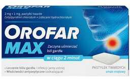 Orofar MAX, 2 mg + 1 mg, 20past.