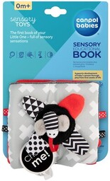 CANPOL BABIES Zabawka Sensory Toys Pluszowa kontrastowa książeczka