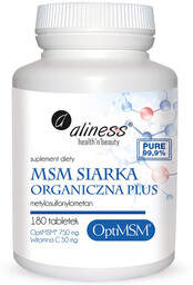 ALINESS MSM Siarka Organiczna Plus 180tabs