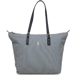 Torebka Tommy Hilfiger Poppy Summer Tote AW0AW17203 Granatowy