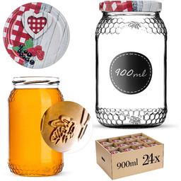 Szklany słój Lierde 900ml 82mm 24 szt. +