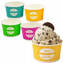 Miseczki do lodów na lody deser 245ml 50szt