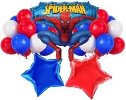 Balony Spider-Man na urodziny Spiderman zestaw balonów czerwono