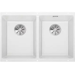 Blanco SUBLINE 350/350-U 523578 Granitowy Biały Zlewozmywak prostokątny