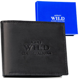 Skórzany portfel męski Always Wild bez zapięcia pojemny