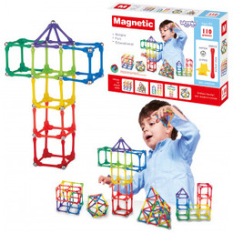 Klocki Magnetyczne Konstrukcyjne Układanka Kreatywna 110 el
