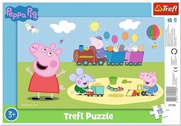 Trefl - Świnka Peppa, Wesoły Pociąg - Puzzle