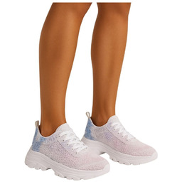 Ażurowe letnie buty sportowe na platformie wielokolorowe