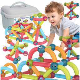 Klocki Magnetyczne Konstrukcyjne Edukacyjne 52 el