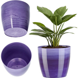Doniczka na kwiaty Agen 14 cm, fioletowy marmur