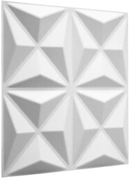 Elior Białe panele ścienne w rąby 3D -