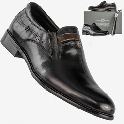 Buty Męskie JOHN DOUBARE Skórzane Czarne Półbuty YGC-Z253-351-1