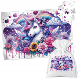 PUZZLE TRADYCYJNE - JEDNOROŻEC UNICORN KOŃ - 70