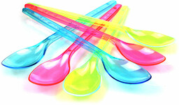 Łyżeczka Plastikowa do Lodów Neon - Zestaw 180