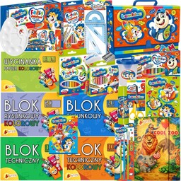 BAMBINO Wyprawka Szkolna DUŻY zestaw plastyczny XXL +
