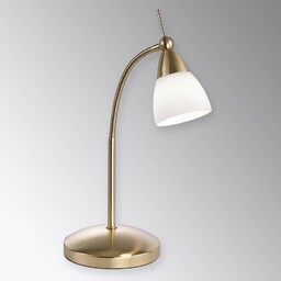 Lampa stołowa Paul Neuhaus Pino, mosiądz, 45 cm,